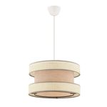 Casa si Gradina - Corpuri si surse de iluminat - Lustre si pendule - Candelabru, Opviq, metal si bumbac, alb si bej, 40x40x65 cm - Infinity.ro