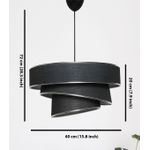 Casa si Gradina - Corpuri si surse de iluminat - Lustre si pendule - Candelabru, Opviq, metal, negru si argintiu, 40x40x72 cm, abajur bumbac - Infinity.ro