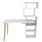 Casa si Gradina - Mobilier - Mese si birouri - Birouri - Birou de studiu, Hanah Home, pal melaminat, alb, 133x55x146.4 cm - Infinity.ro