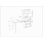 Casa si Gradina - Mobilier - Mese si birouri - Birouri - Birou de studiu, Hanah Home, pal melaminat, alb, 133x55x146.4 cm - Infinity.ro
