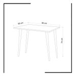 Casa si Gradina - Mobilier - Mese si birouri - Birouri - Birou de studiu, Hanah Home, pal melaminat, alb, 80x60x74 cm - Infinity.ro