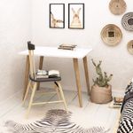 Casa si Gradina - Mobilier - Mese si birouri - Birouri - Birou de studiu, Hanah Home, pal melaminat, alb, 80x60x74 cm - Infinity.ro