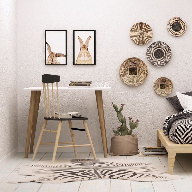 Casa si Gradina - Mobilier - Mese si birouri - Birouri - Birou de studiu, Hanah Home, pal melaminat, alb, 80x60x74 cm - Infinity.ro