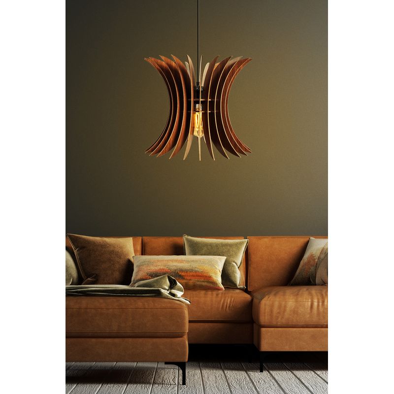 Casa si Gradina - Corpuri si surse de iluminat - Lustre si pendule - Candelabru, Opviq, mdf, nuc, 35x30x65 cm - Infinity.ro