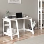Casa si Gradina - Mobilier - Mese si birouri - Birouri - Birou de studiu, Hanah Home, pal melaminat, alb, 120x60x73 cm - Infinity.ro