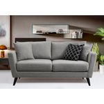 Casa si Gradina - Mobilier - Canapele si coltare - Canapele - Canapea 2 locuri, Hanah Home, lemn fag si pal, gri, 170x94x88 cm - Infinity.ro