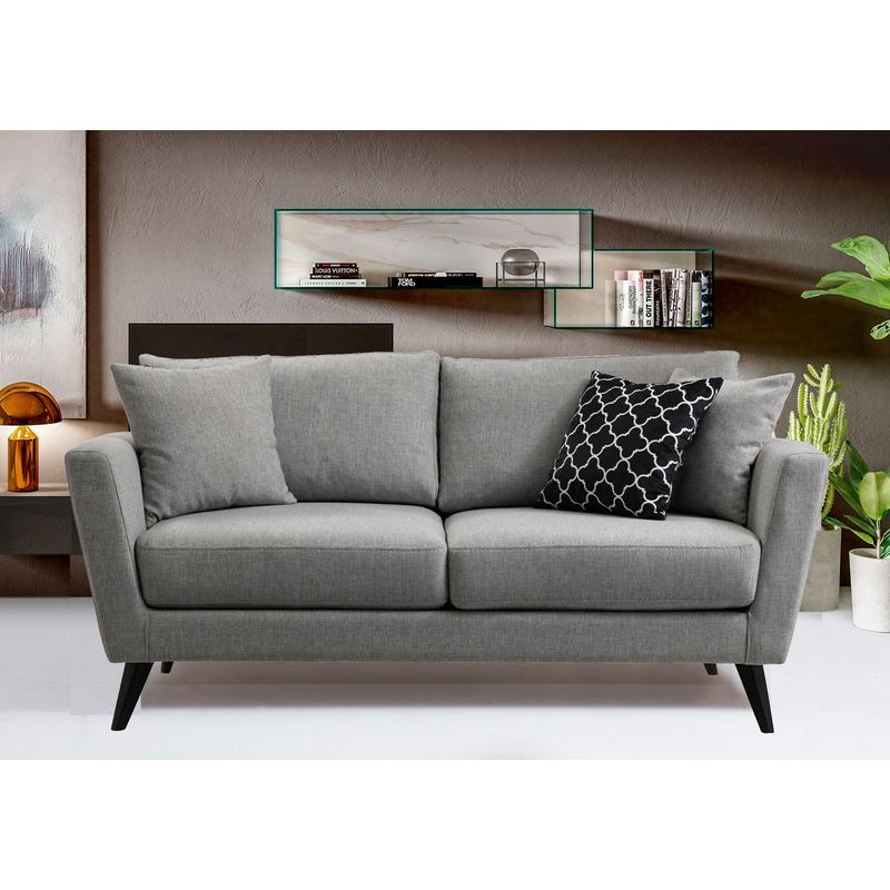 Casa si Gradina - Mobilier - Canapele si coltare - Canapele - Canapea 2 locuri, Hanah Home, lemn fag si pal, gri, 170x94x88 cm - Infinity.ro