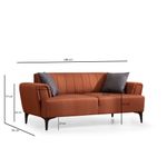 Casa si Gradina - Mobilier - Canapele si coltare - Canapele - Canapea 2 locuri, Atelier Del Sofa, lemn de fag si pal, rosu tigla, 180x95x77 cm - Infinity.ro