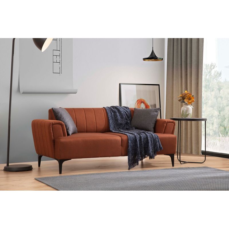 Casa si Gradina - Mobilier - Canapele si coltare - Canapele - Canapea 2 locuri, Atelier Del Sofa, lemn de fag si pal, rosu tigla, 180x95x77 cm - Infinity.ro