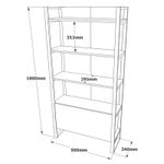 Casa si Gradina - Mobilier - Biblioteci si rafturi - Biblioteci - Biblioteca, Hanah Home, pal melaminat, pin atlantic, 90x34x180 cm - Infinity.ro