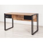 Casa si Gradina - Mobilier - Mese si birouri - Birouri - Birou, Hanah Home, pal melaminat, pin atlantic si negru, 139x60x75 cm - Infinity.ro