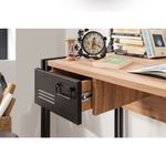 Casa si Gradina - Mobilier - Mese si birouri - Birouri - Birou, Hanah Home, pal melaminat, pin atlantic si negru, 139x60x75 cm - Infinity.ro
