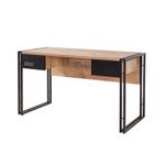 Casa si Gradina - Mobilier - Mese si birouri - Birouri - Birou, Hanah Home, pal melaminat, pin atlantic si negru, 139x60x75 cm - Infinity.ro