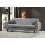 Casa si Gradina - Mobilier - Canapele si coltare - Canapele - Canapea extensibila, Atelier Del Sofa, poliester texturat, gri deschis, 214x86x77 cm - Infinity.ro