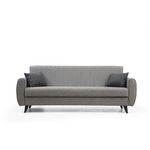 Casa si Gradina - Mobilier - Canapele si coltare - Canapele - Canapea extensibila, Atelier Del Sofa, poliester texturat, gri deschis, 214x86x77 cm - Infinity.ro