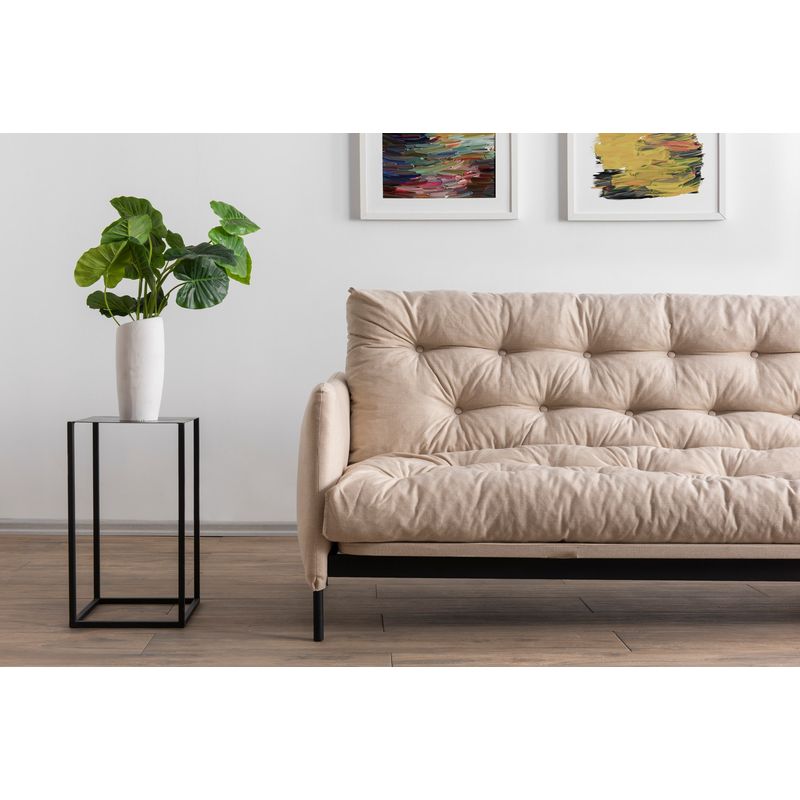 Casa si Gradina - Mobilier - Canapele si coltare - Canapele - Canapea extensibila, Atelier Del Sofa, metal si in, crem, 200x92x82 cm - Infinity.ro