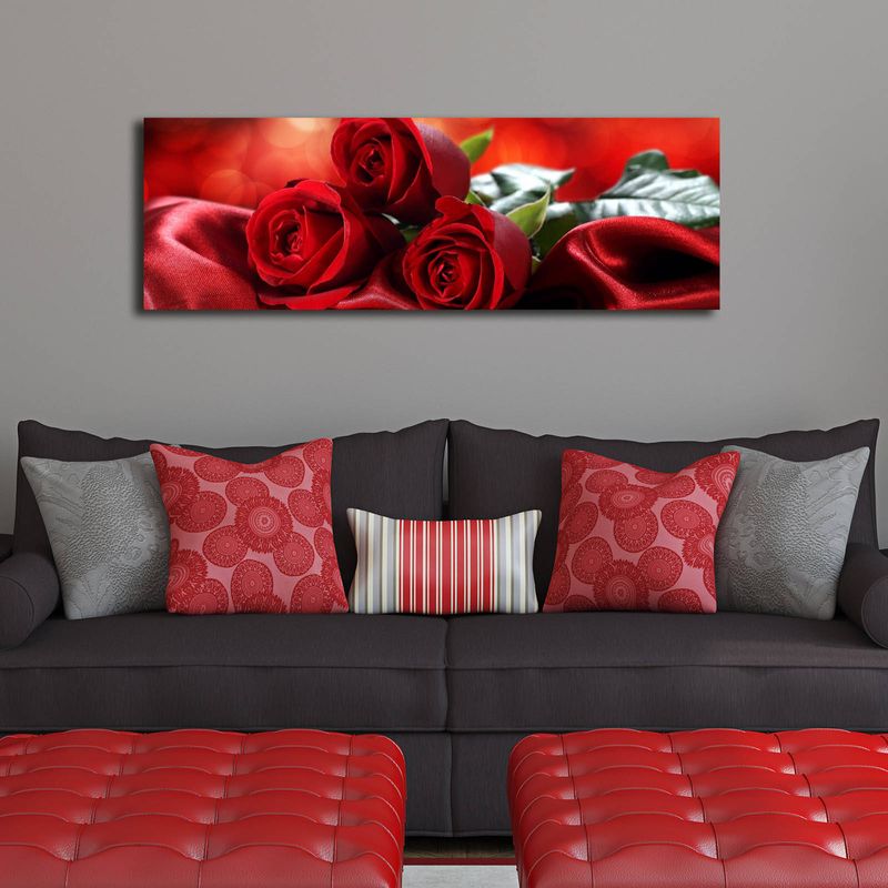 Casa si Gradina - Electrice - Tablouri electrice si accesorii - Tablou decorativ cu led, Wallxpert, panza piele de caprioara, multicolor, 30x90 cm, 239SHN3255 - Infinity.ro