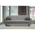 Casa si Gradina - Mobilier - Canapele si coltare - Canapele - Canapea extensibila, Atelier Del Sofa, poliester texturat, gri deschis, 214x86x77 cm - Infinity.ro