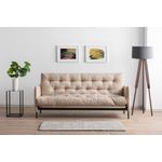 Casa si Gradina - Mobilier - Canapele si coltare - Canapele - Canapea extensibila, Atelier Del Sofa, metal si in, crem, 200x92x82 cm - Infinity.ro