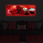 Casa si Gradina - Electrice - Tablouri electrice si accesorii - Tablou decorativ cu led, Wallxpert, panza piele de caprioara, multicolor, 30x90 cm, 239SHN3255 - Infinity.ro
