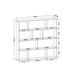 Casa si Gradina - Mobilier - Biblioteci si rafturi - Biblioteci - Biblioteca, Hanah Home, pal melaminat, alb wenge, 145.2x25x145 cm - Infinity.ro