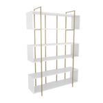 Casa si Gradina - Mobilier - Biblioteci si rafturi - Biblioteci - Biblioteca, Hanah Home, pal melaminat, alb auriu, 120x29.6x180 cm - Infinity.ro
