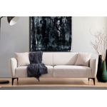 Casa si Gradina - Mobilier - Canapele si coltare - Canapele - Canapea 3 locuri, Hanah Home, lemn fag si pal, alb crem, 220x95x67 cm - Infinity.ro