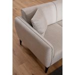 Casa si Gradina - Mobilier - Canapele si coltare - Canapele - Canapea 3 locuri, Hanah Home, lemn fag si pal, alb crem, 220x95x67 cm - Infinity.ro