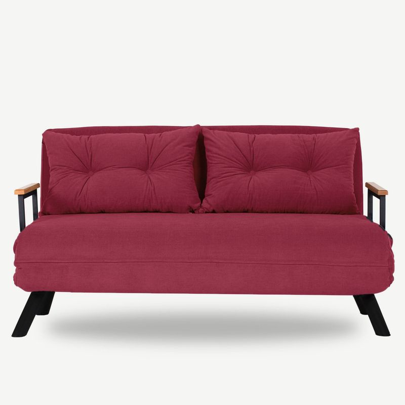 Casa si Gradina - Mobilier - Canapele si coltare - Canapele - Canapea extensibila, Hanah Home, metal, maro, 175x133 cm - Infinity.ro