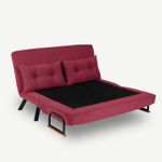 Casa si Gradina - Mobilier - Canapele si coltare - Canapele - Canapea extensibila, Hanah Home, metal, maro, 175x133 cm - Infinity.ro