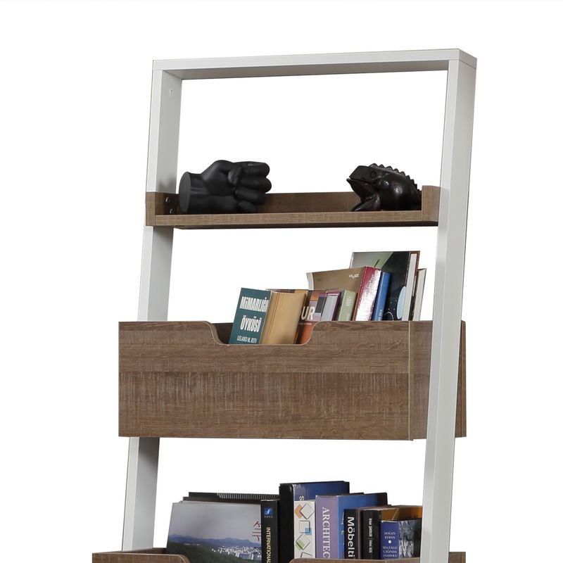 Casa si Gradina - Mobilier - Biblioteci si rafturi - Biblioteci - Biblioteca, Hanah Home, pal melaminat, stejar inchis, 59x35x120 cm - Infinity.ro