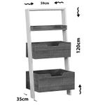 Casa si Gradina - Mobilier - Biblioteci si rafturi - Biblioteci - Biblioteca, Hanah Home, pal melaminat, stejar inchis, 59x35x120 cm - Infinity.ro