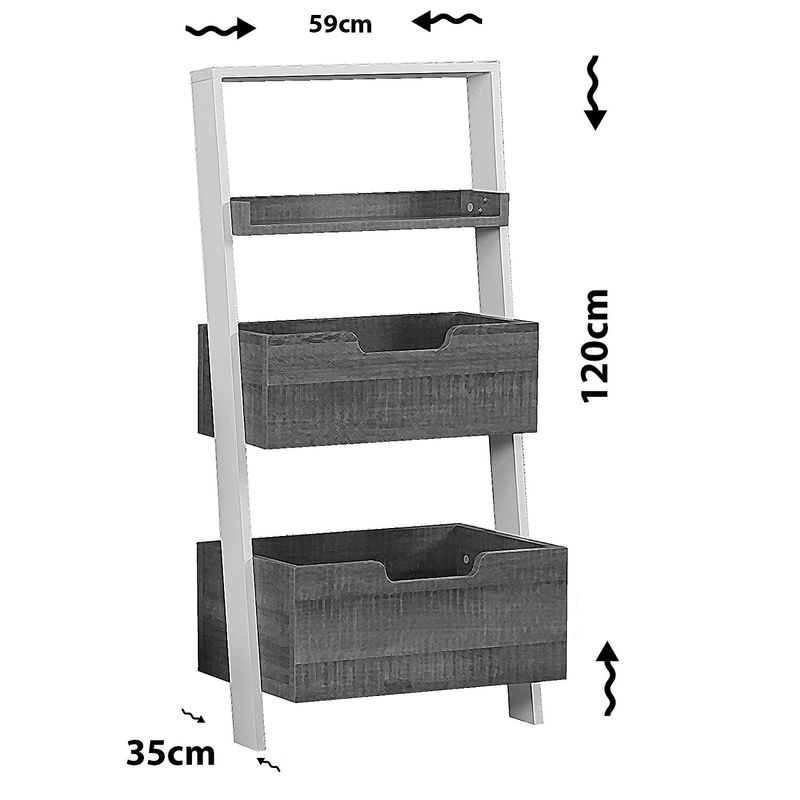 Casa si Gradina - Mobilier - Biblioteci si rafturi - Biblioteci - Biblioteca, Hanah Home, pal melaminat, stejar inchis, 59x35x120 cm - Infinity.ro