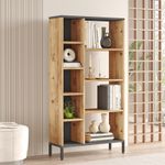 Casa si Gradina - Mobilier - Biblioteci si rafturi - Biblioteci - Biblioteca, Hanah Home, pal melaminat, pin atlantic si antracit, 72x25,5x133,6 cm - Infinity.ro