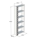 Casa si Gradina - Mobilier - Biblioteci si rafturi - Biblioteci - Biblioteca, Hanah Home, pal melaminat, nuc si galben, 64.6x24.2x170 cm - Infinity.ro