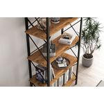 Casa si Gradina - Mobilier - Biblioteci si rafturi - Biblioteci - Biblioteca, Hanah Home, PAL melaminat, pin atlantic negru, 90x33.5x180 cm - Infinity.ro