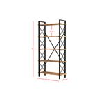 Casa si Gradina - Mobilier - Biblioteci si rafturi - Biblioteci - Biblioteca, Hanah Home, PAL melaminat, pin atlantic negru, 90x33.5x180 cm - Infinity.ro