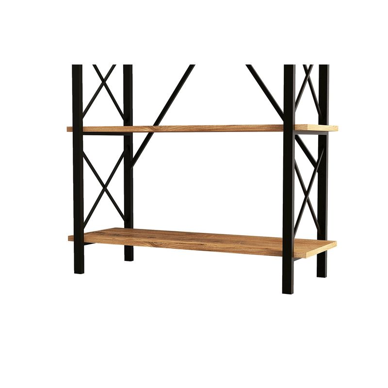 Casa si Gradina - Mobilier - Biblioteci si rafturi - Biblioteci - Biblioteca, Hanah Home, PAL melaminat, pin atlantic negru, 90x33.5x180 cm - Infinity.ro