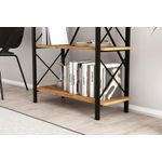 Casa si Gradina - Mobilier - Biblioteci si rafturi - Biblioteci - Biblioteca, Hanah Home, PAL melaminat, pin atlantic negru, 90x33.5x180 cm - Infinity.ro