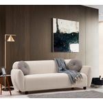 Casa si Gradina - Mobilier - Canapele si coltare - Canapele - Canapea 3 locuri, Hanah Home, lemn fag si pal, crem, 223x83x86 cm - Infinity.ro
