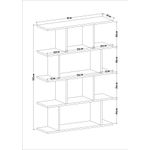 Casa si Gradina - Mobilier - Biblioteci si rafturi - Biblioteci - Biblioteca, Hanah Home, pal melaminat, alb antracit, 90x25x127.4 cm - Infinity.ro