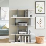 Casa si Gradina - Mobilier - Biblioteci si rafturi - Biblioteci - Biblioteca, Hanah Home, pal melaminat, alb antracit, 90x25x127.4 cm - Infinity.ro