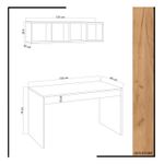 Casa si Gradina - Mobilier - Mese si birouri - Birouri - Birou de studiu, Hanah Home, pal melaminat, stejar, 120x60x74 cm, 811MDD3811 - Infinity.ro