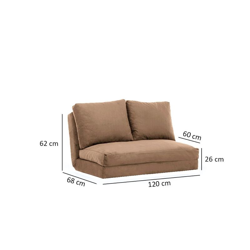 Casa si Gradina - Mobilier - Canapele si coltare - Canapele - Canapea extensibila, Atelier Del Sofa, metal, poliester, maro deschis, 185x120 cm - Infinity.ro