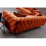 Casa si Gradina - Mobilier - Canapele si coltare - Canapele - Canapea 3 locuri, Hanah Home, lemn fag si pal, portocaliu, 237x73x90 cm - Infinity.ro