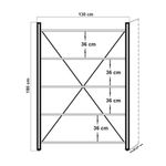 Casa si Gradina - Mobilier - Biblioteci si rafturi - Biblioteci - Biblioteca, Hanah Home, pal melaminat, pin atlantic si negru, 130x35x180 cm - Infinity.ro