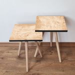 Casa si Gradina - Mobilier - Mese si birouri - Masute de cafea - Set masute de cafea, Hanah Home, mdf, bej, 35x35x47 cm, 2 piese, 481LNA2486 - Infinity.ro