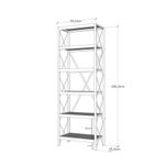 Casa si Gradina - Mobilier - Biblioteci si rafturi - Biblioteci - Biblioteca, Hanah Home, pal melaminat, pin atlantic negru, 50x30x180 cm - Infinity.ro