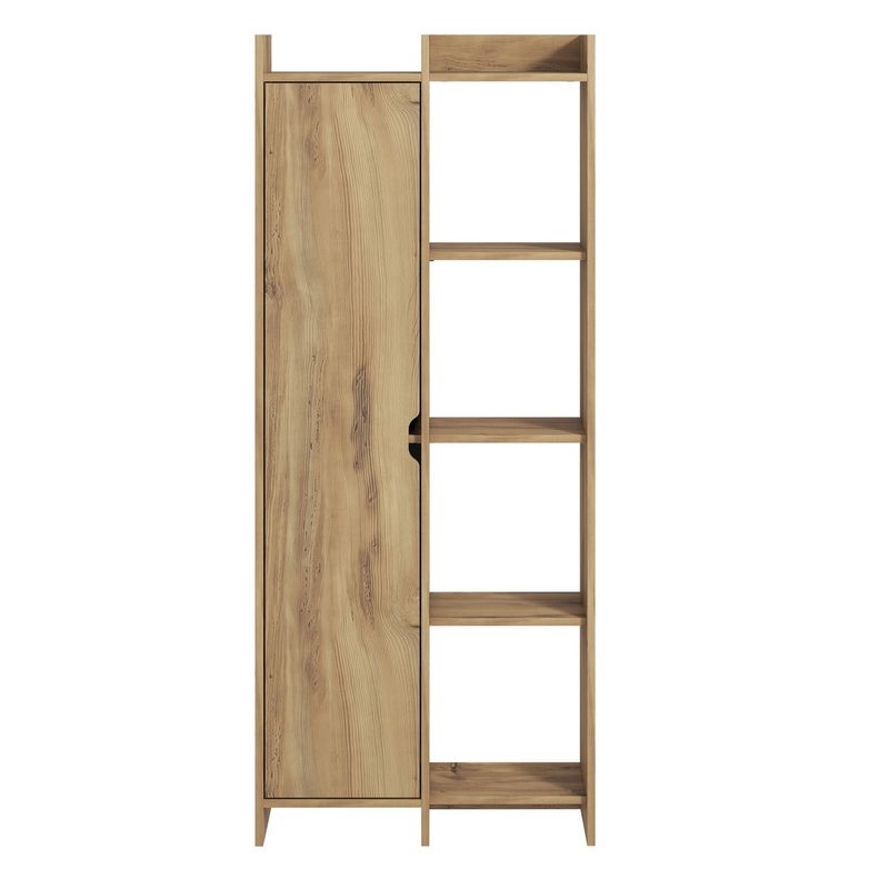 Casa si Gradina - Mobilier - Biblioteci si rafturi - Biblioteci - Biblioteca, Hanah Home, panou de particule melaminat, stejar, 70x30x180 cm - Infinity.ro