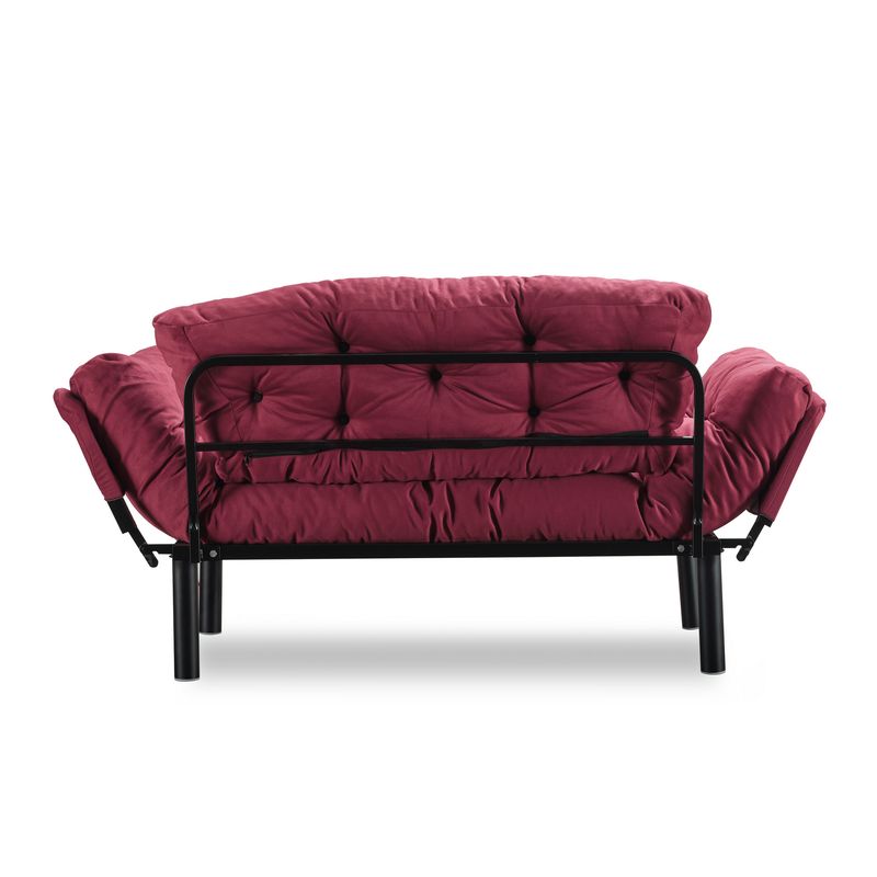 Casa si Gradina - Mobilier - Canapele si coltare - Canapele - Canapea extensibila, Hanah Home, metal, maro, 155x80x70 cm - Infinity.ro